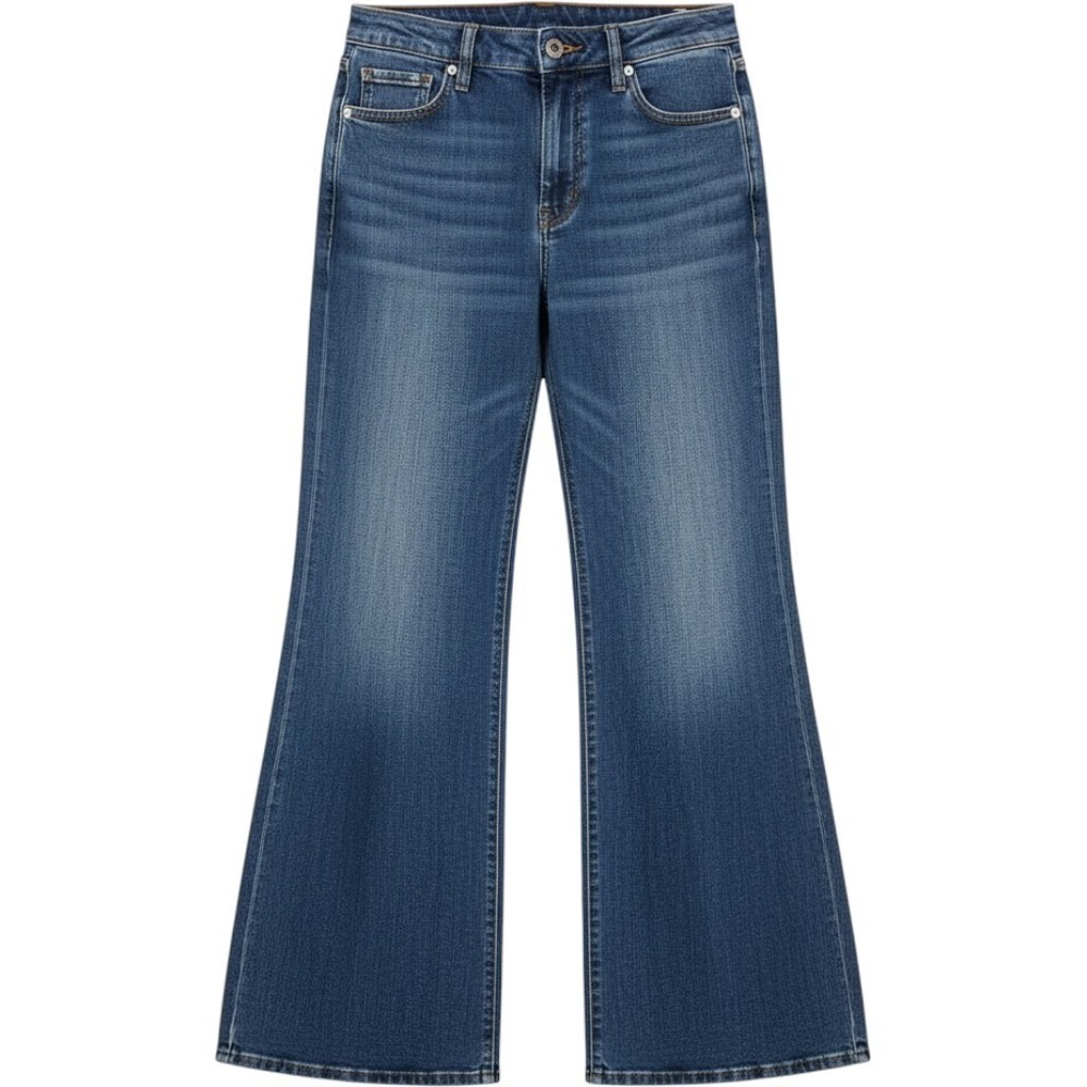 FRAME Denim "The Loose" Mid Rise Wide Leg Jeans Womens 28 light wash distressed